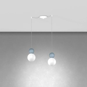 COTTAGE 1228 S2 S SOSPENSIONE DI TOP LIGHT 2 LUCI DECENTRATE 3 FINITURE DIFFERENTI